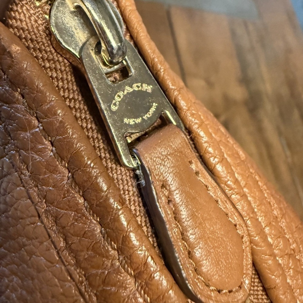 Coach Central Satchel F55662 Saddle Brown Pebbled Leather 14x9x5" Bag $395 MSRP! - Picture 10 of 16